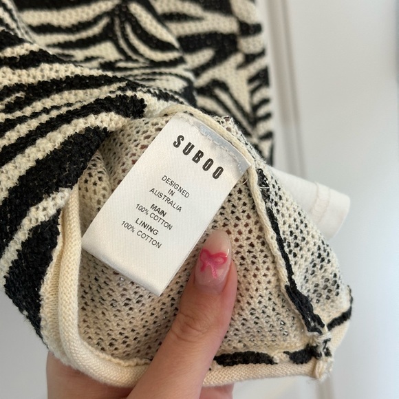 NWT SUBOO Australia LEILA KNIT MINI DRESS IN‎ MULTI Zebra animal print - Picture 8 of 11